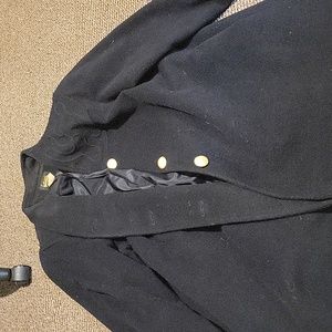 Lorovi black wool coat vintage 90s y2k winter jacket